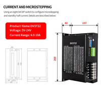 Pasokan Langsung Pabrik Seri Dv Performa Tinggi Berjalan Lancar Driver Motor Stepper 2 Fasa untuk Driver Stepper Cnc
