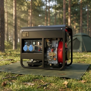 Generador Insonorizado Súper Silencioso de 3KW 5KW 5KVA 6KVA, Refrigerado por Aire, Monofásico/Trifásico, de Marco Abierto, Portátil, para el Hogar - Product Image 5