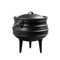 Mini chaudron en fonte noir personnalisable pour la cuisine, les aliments et les pique-niques, fabrication OEM