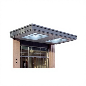 Sistema de Entrada con Muro Cortina de Aluminio Moderno, Anodizado, Anticorrosión, Diseño Contemporáneo - Product Image 1
