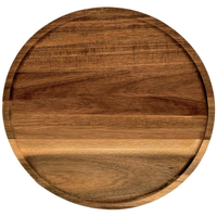 Plateau de service décoratif à un seul niveau en bois d'acacia sculpté, pour table basse, décoration intérieure, plateau à apéritifs et charcuterie