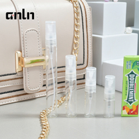 1ml 2ml 3ml 5ml 10ml Petits flacons d'échantillon d'atomiseur de parfum en verre transparent avec capuchon doré et étiquette