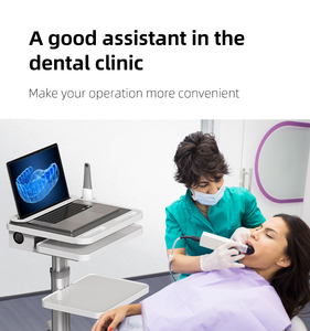 Hợp kim nhôm Bệnh viện Y tế Xe đẩy y tá máy tính di động máy tính xách tay máy trạm y tế nha khoa giỏ hàng OEM loại thủ công đứng - Product Image 4