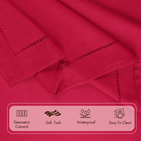 Nappe personnalisée en polyester imitation lin avec découpe décorative, imperméable, résistante aux taches, infroissable et lavable