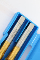 ST3*0.5 ST4*0.7 ST5*0.8 ST6*1 ST8*1.25 ST10*1.5 HSS-CO TIN Coating Machine Threading Tap 2pcs/set ST Insert Straight Flute Tap