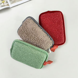 Éponge de nettoyage en microfibre chenille épaisse et résistante pour le nettoyage des carreaux et des surfaces de salle de bain, tampon de nettoyage en chenille - Product Image 2