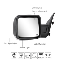 Hot Sales Black Power Folding Rückspiegel für Dodge für Ram 1500 2009-2018 für Ram 2500/3500 2010-2018 Neue linke Hand