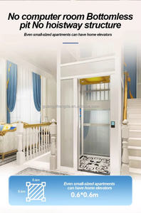 आधुनिक गियरबॉक्स रहित एसी पीवीसी संगमरमर लकड़ी के फर्श घर लिफ्ट लिफ्ट लिफ्ट होटल और अपार्टमेंट के लिए सस्ते इनडोर मल्टी-पर्सन लिफ्ट - Product Image 4