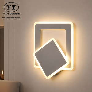 Applique murale LED moderne en acrylique, design géométrique en métal, montage mural, décoration intérieure pour chambre à coucher, salon, hôtel, 13W - Product Image 1
