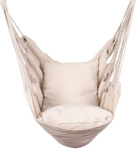 <span class=keywords><strong>Hamaca</strong></span> colgante de cuerda Natural de 350 libras de capacidad, asiento de columpio con <span class=keywords><strong>dos</strong></span> cojines de asiento y bolsa de transporte - Product Image 3