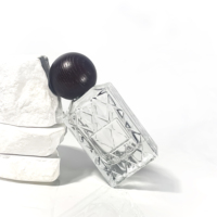 Flacon de parfum rectangulaire en verre transparent de 30 ml, atomiseur de parfum, flacon de parfum vide