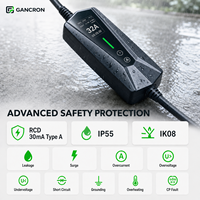 Chargeur EV portable personnalisé GANCRON 32 ampères 7 kW Type 2 EVSE intelligent avec application Tuya Wifi monophasé AC avec prise CEE bleue