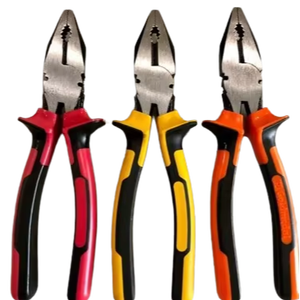 Alicates combinados de acero al carbono de grado industrial, mango de agarre suave, cabeza pulida, construcción debidamente endurecida, mano multifuncional - Product Image 1