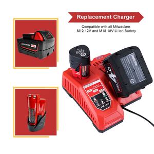 Estación <span class=keywords><strong>de</strong></span> Carga Rápida Compatible con las Baterías M18S y M12S <span class=keywords><strong>de</strong></span> <span class=keywords><strong>Milwaukee</strong></span>, <span class=keywords><strong>Cargador</strong></span> Rápido para Herramientas Multiusos, Reemplazo para <span class=keywords><strong>Milwaukee</strong></span> <span class=keywords><strong>de</strong></span> 12V-18V - Product Image 4