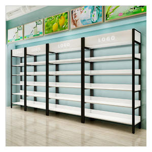 Espositore in Legno con Illuminazione LED per Negozi di Alimentari, Scaffali con Armadietti per <span class=keywords><strong>Snack</strong></span> e Prodotti Secchi - Product Image 3