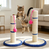 Arbre à chat moderne et élégant en sisal, griffoir d'intérieur de 40 cm de hauteur, 1 niveau, montage facile, personnalisable en carton