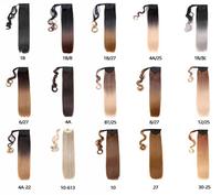 Queue de cheval synthétique lisse de 22 pouces, à enrouler avec clip, extensions de cheveux noires, postiche, couvre-chef, 110g
