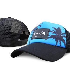 Bán Buôn Biểu Tượng Tùy Chỉnh Kỹ Thuật Số Thăng Hoa In Ấn Lưới Bọt Cap Không Có Cấu Trúc 5 Bảng Điều Chỉnh Trucker Mũ - Product Image 6