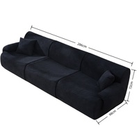 Sofá Modular Moderno OEM Sin Estructura, Sofá Cama de Tela Tipo Nube, Sofá Seccional ODM que Ahorra Espacio en Caja para Apartamento