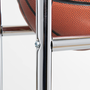 JH-Mech facile à assembler support <span class=keywords><strong>de</strong></span> stockage <span class=keywords><strong>de</strong></span> billes en acier durable et argenté robuste pour le basket-ball avec roulettes - Product Image 3