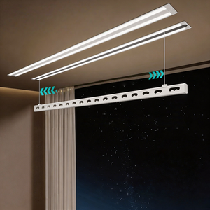Balcony home LED <b>lighting</b> automatic lifting hidden embedded intelligent invisible electric drying rack - Product Image 1