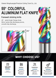 Utensili <span class=keywords><strong>CNC</strong></span> Premium e frese di precisione HRC55 ad alta velocità per la lavorazione dell'alluminio - Product Image 2