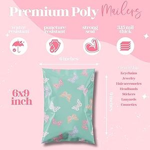 Bolsas Autosellables Resistentes al Agua, Sobres de Envío Color Rosa con Lazo, Resistentes a Desgarros, para Envíos al por Mayor de Pequeñas Empresas - Product Image 2