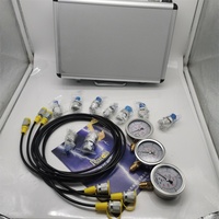 3 Gauge Hydraulic Pressure Measurement Instruments Hydraulic Pressure Test Gauge Kits for Construction Machine Measuring Tool