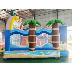 Castillo Inflable Grande con Tobogán, Combo de Juegos Inflables Comerciales con Tobogán, Flamingo Inflable con Tobogán - Product Image 3