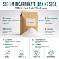 Bicarbonate de soude, bicarbonate de sodium, qualité alimentaire, poudre blanche, agent levant, fournisseur en gros