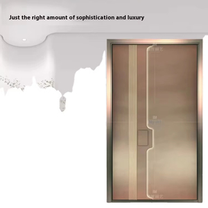 La <span class=keywords><strong>rencontre</strong></span> de la porte en cuivre minimaliste à la main en métal forgeage ciseau processus Villa ménage porte d'entrée antivol - Product Image 2