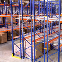 Système de rayonnage modulaire détachable à double profondeur pour entrepôt industriel, optimisation de l'espace, stockage empilé de marchandises sur palettes