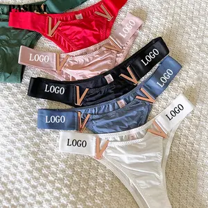 PASUXI 2024 New Arrival Sexy Underwear Panties Secret V Letter G String T Back Women's Panties Pantis De Mujer