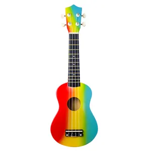Оптовая продажа, гитарная укулеле 21 дюйм для детей, начинающих, 4 струны, красочная укулеле