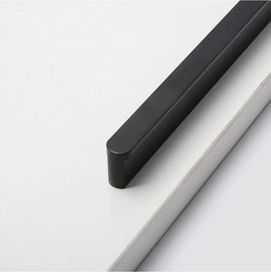 Wholesale Solid Aluminum Cabinet Handles Long <strong>Black</strong> Gold Pulls <strong>Knobs</strong> for Kitchen Cupboard Dresser Drawer Furniture Hardware - Product Image 4