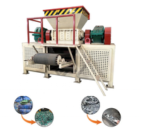 Broyeur électronique à double arbre pour déchets de circuits imprimés, disques durs et e-waste, avec PLC et inversion automatique, pour matériaux précieux et aluminium