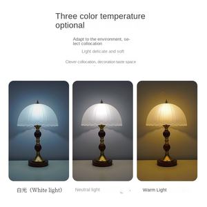 Lámpara de mesa de Control táctil LED nórdica moderna, venta al por mayor, pantalla de Metal rosa, aluminio inalámbrico para Hotel, restaurante, diseño recargable - Product Image 6