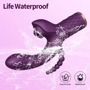 2024 New 3 In 1 Clitoris Sucker Dildo Sucking Vibrator Waterproof Clitoral Stimulator G Spot Nipple Sucker Vibrator For Women