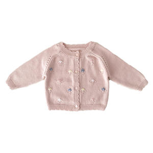 Sonbahar ve Kış Bebek Kız Çocuk Nakışlı Hırka Süveter Bebek Kız Çocuk Reglan Kol Ceket - Product Image 3