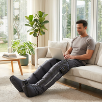 Manchons de thérapie par compression d'air rechargeables YIJIAN avec 7 pressions, 4 minuteurs et protection contre les courts-circuits pour la relaxation quotidienne