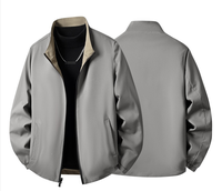 Veste décontractée coupe-vent à col montant et fermeture éclair pour homme, couleur unie, manches longues, ajustée, haute qualité, collection automne 2026