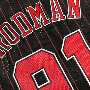 Großhandel Günstige 1997 Saison Nr. 91 Rodman Basketball-Trikot Bedruckte Technik Mesh Atmungsaktiv Schnelltrocknend für Erwachsene Fitness - Product Image 3