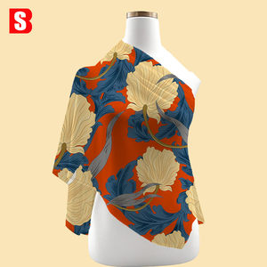Tissu en voile 100% coton biologique imprimé avec un motif floral de feuilles, style Bessi <span class=keywords><strong>William</strong></span> Morries, pour chemises et robes - Product Image 1