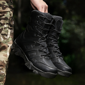 รองเท้าบูททรงสูงแบบยุทธวิธี OEM หลายสีให้เลือก ป้องกันการลื่น ทนทานต่อการสึกหรอ เหมาะสำหรับการฝึกยุทธวิธีและการเดินป่า - Product Image 3
