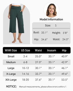 <b>Women's</b> Bamboo Fiber Loose <b>Harem</b> <b>Pants</b> High Waist Solid Color With Pockets Casual Sleepwear Home Wear Comfortable <b>Pants</b> - Product Image 5