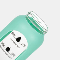 Bouteille d'eau en verre de 32 oz pour le sport en plein air, étanche, avec manchon en silicone et couvercle en bambou, compatible lave-vaisselle et micro-ondes, écologique