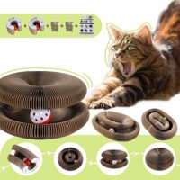 Grattoir à chat écologique en carton ondulé rond de grande taille pour la vente en gros – Jouet pour chat pour aiguiser les griffes