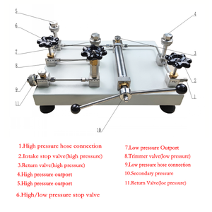 250bar gaz silindiri basınç düşürücü kalibratör tezgah yüksek düşük basınçlı pnömatik hava kalibrasyon basınçlı Test ekipmanı - Product Image 4