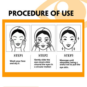 Stick Crème Contour des Yeux au Curcuma et Rétinol avec Aloe Vera, Raffermissant, Atténuation des Rides et Éclaircissant pour le Soin de la Peau - Product Image 4