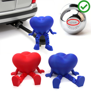 Cubierta de Plástico para Gancho de Remolque en Forma de Corazón, 50 Lb de Carga Máxima, Protector de Gancho de Remolque, Color Rojo y Azul, para Enganche de Remolque de Automóvil - Product Image 1